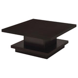 Reston Cappuccino 2-Piece Square Coffee and End Table Set by Coaster at Eve Furniture