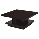Reston Cappuccino 3-Piece Square Coffee and End Table Set by Coaster at Eve Furniture