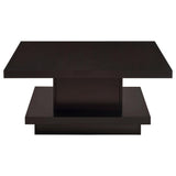 Reston Cappuccino 3-Piece Square Coffee and End Table Set by Coaster at Eve Furniture