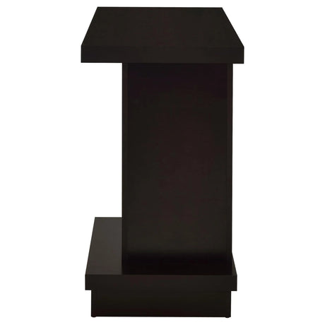 Reston Cappuccino Pedestal Sofa Table by Coaster at Eve Furniture