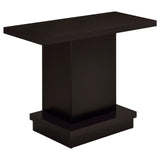 Reston Cappuccino Pedestal Sofa Table by Coaster at Eve Furniture