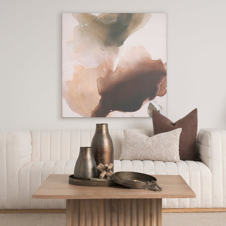 Restrained Beginnings by Ira Havuka a Hand Embellished Textured Canvas by Mercana at Eve Furniture
