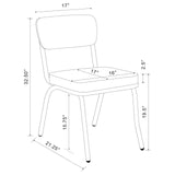 Retro Glossy White/Black 5-Piece Oval Dining Set