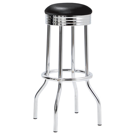 Retro Black 3-Piece Round 1950s Bistro Pub Bar Table Set by Coaster at Eve Furniture