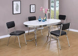 Retro Black/Chrome Open Back Side Chairs, Set of 2 by Coaster at Eve Furniture