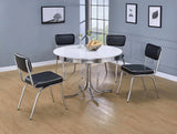 Retro Black/Chrome Open Back Side Chairs, Set of 2 by Coaster at Eve Furniture