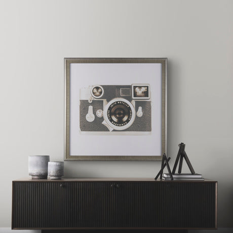 Retro Camera II by Mercana Studio a Hand Embellished Textured Framed Photo Art Print Matted under Gl by Mercana at Eve Furniture