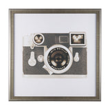Retro Camera II by Mercana Studio a Hand Embellished Textured Framed Photo Art Print Matted under Gl by Mercana at Eve Furniture