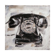Retro Phone I by Ethan Harper a Hand Embellished Textured Canvas by Mercana at Eve Furniture