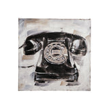 Retro Phone I by Ethan Harper a Hand Embellished Textured Canvas by Mercana at Eve Furniture