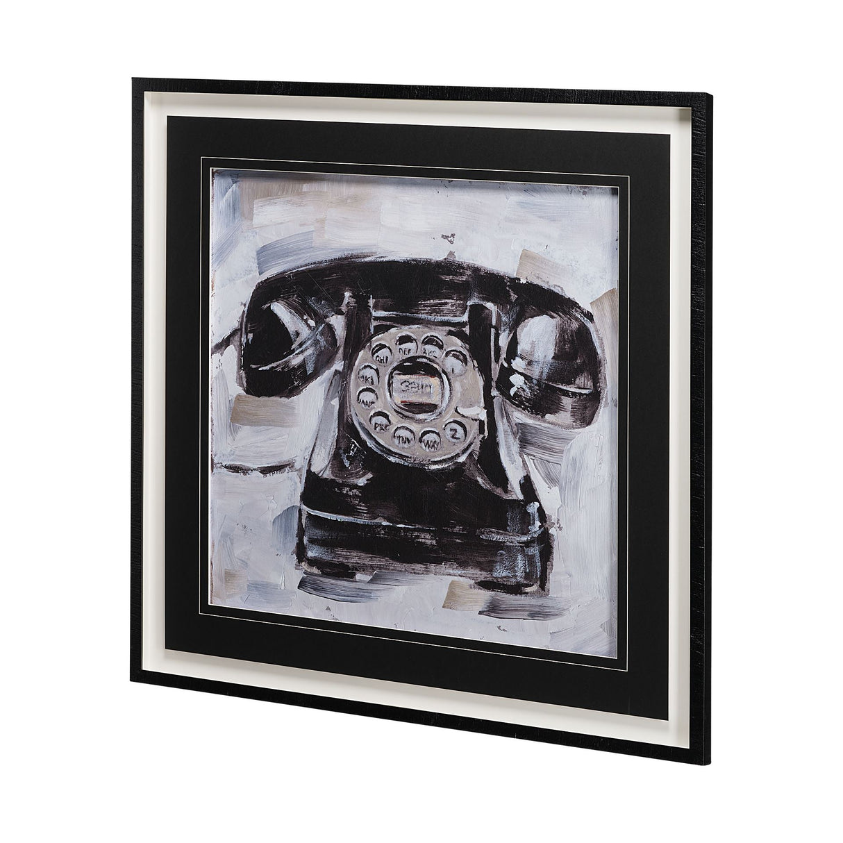 Retro Phone I by Ethan Harper a Hand Embellished Textured Framed Art Print Matted under Glass by Mercana at Eve Furniture