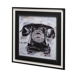 Retro Phone I by Ethan Harper a Hand Embellished Textured Framed Art Print Matted under Glass by Mercana at Eve Furniture