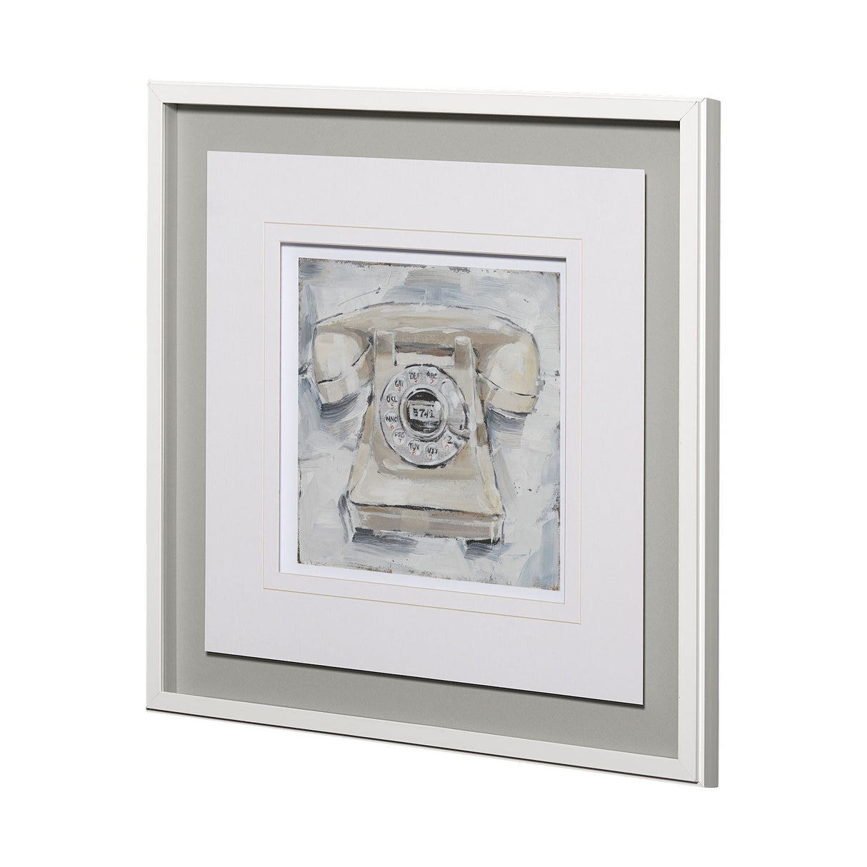 Retro Phone II by Ethan Harper a Framed Art Print Matted under Glass by Mercana at Eve Furniture