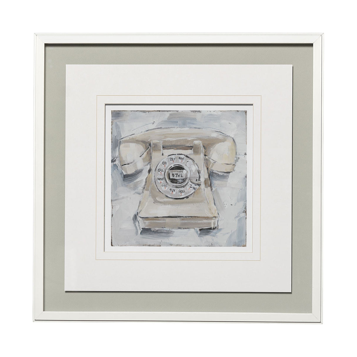 Retro Phone II by Ethan Harper a Framed Art Print Matted under Glass by Mercana at Eve Furniture