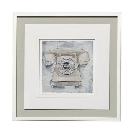 Retro Phone II by Ethan Harper a Framed Art Print Matted under Glass by Mercana at Eve Furniture