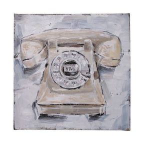 Retro Phone II by Ethan Harper a Hand Embellished Textured Canvas by Mercana at Eve Furniture