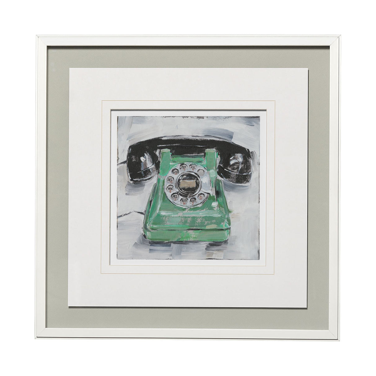 Retro Phone III by Ethan Harper a Framed Art Print Matted under Glass by Mercana at Eve Furniture