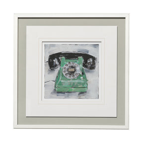 Retro Phone III by Ethan Harper a Framed Art Print Matted under Glass by Mercana at Eve Furniture