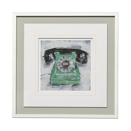 Retro Phone III by Ethan Harper a Framed Art Print Matted under Glass by Mercana at Eve Furniture
