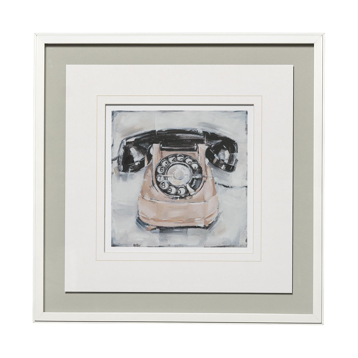 Retro Phone IV by Ethan Harper a Framed Art Print Matted under Glass by Mercana at Eve Furniture