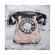 Retro Phone IV by Ethan Harper a Hand Embellished Textured Canvas by Mercana at Eve Furniture