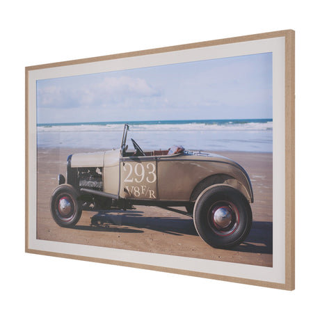 Retro Racing - Automobile by Ben Wood a Framed Photo Art Print Matted under Glass by Mercana at Eve Furniture
