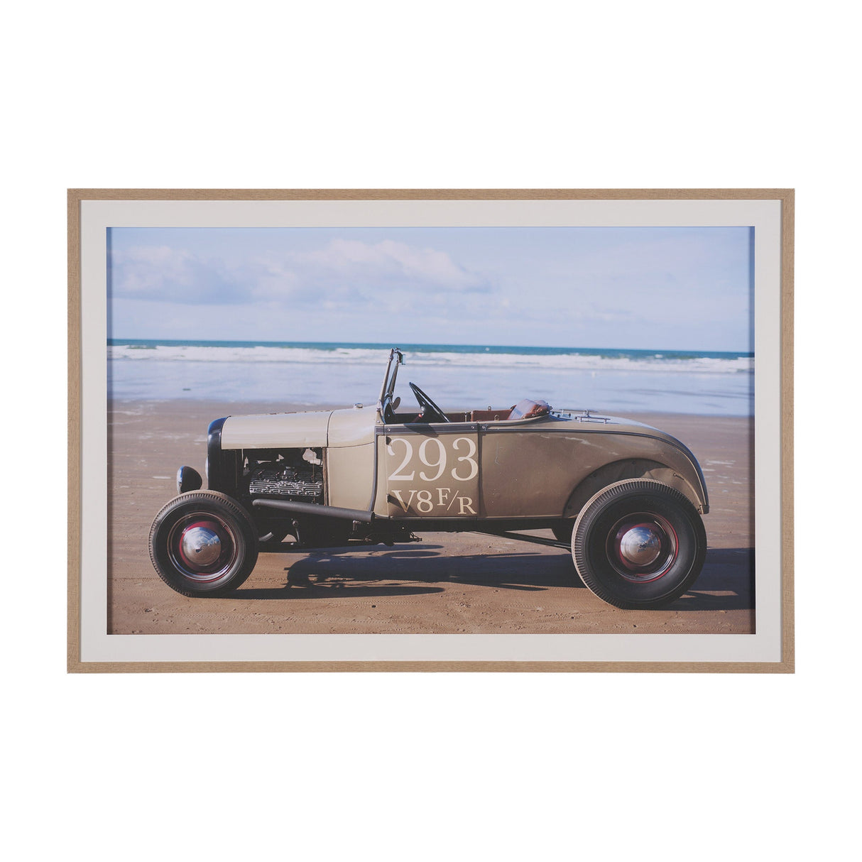 Retro Racing - Automobile by Ben Wood a Framed Photo Art Print Matted under Glass by Mercana at Eve Furniture