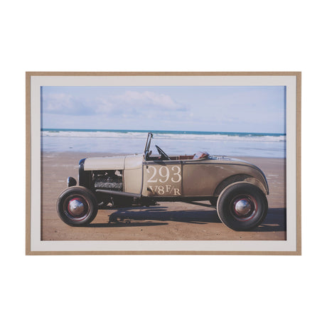 Retro Racing - Automobile by Ben Wood a Framed Photo Art Print Matted under Glass by Mercana at Eve Furniture