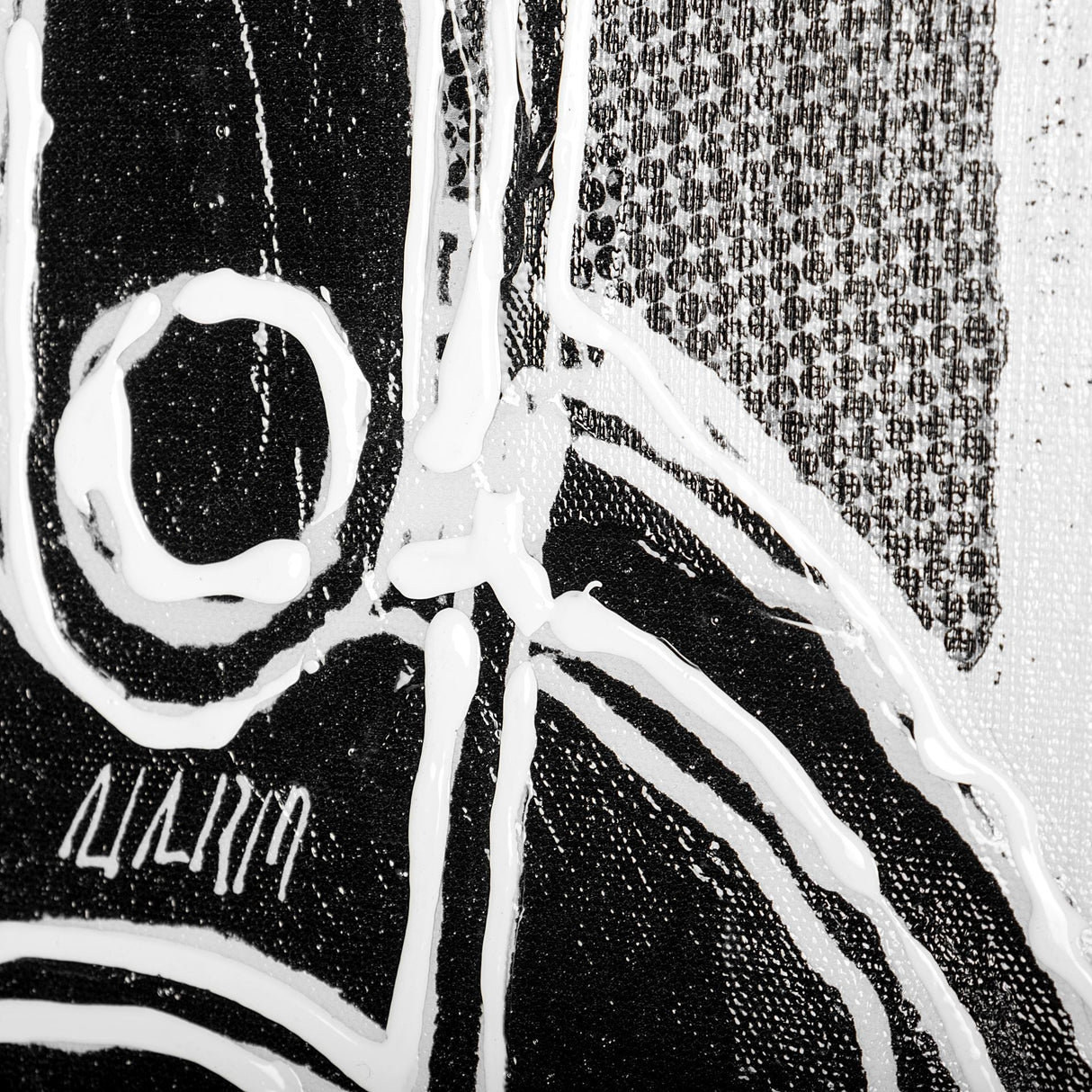 Retro Tone I by Alarm a Hand Embellished Textured Canvas by Mercana at Eve Furniture