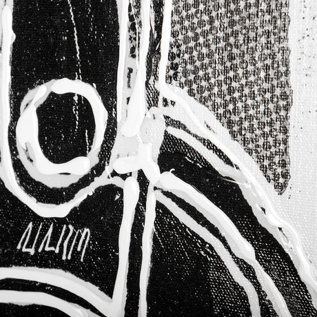 Retro Tone I by Alarm a Hand Embellished Textured Canvas by Mercana at Eve Furniture