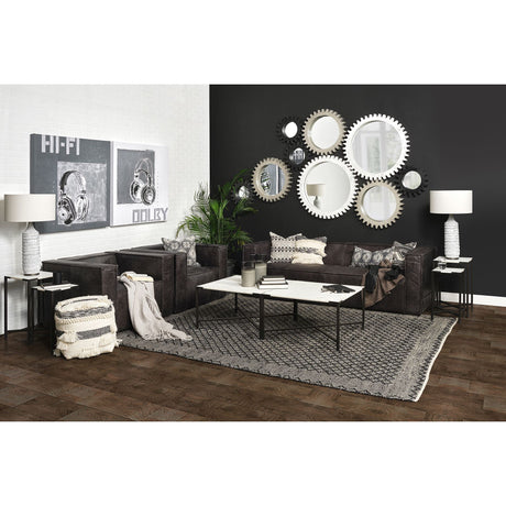 Retro Tone I by Alarm a Hand Embellished Textured Canvas by Mercana at Eve Furniture