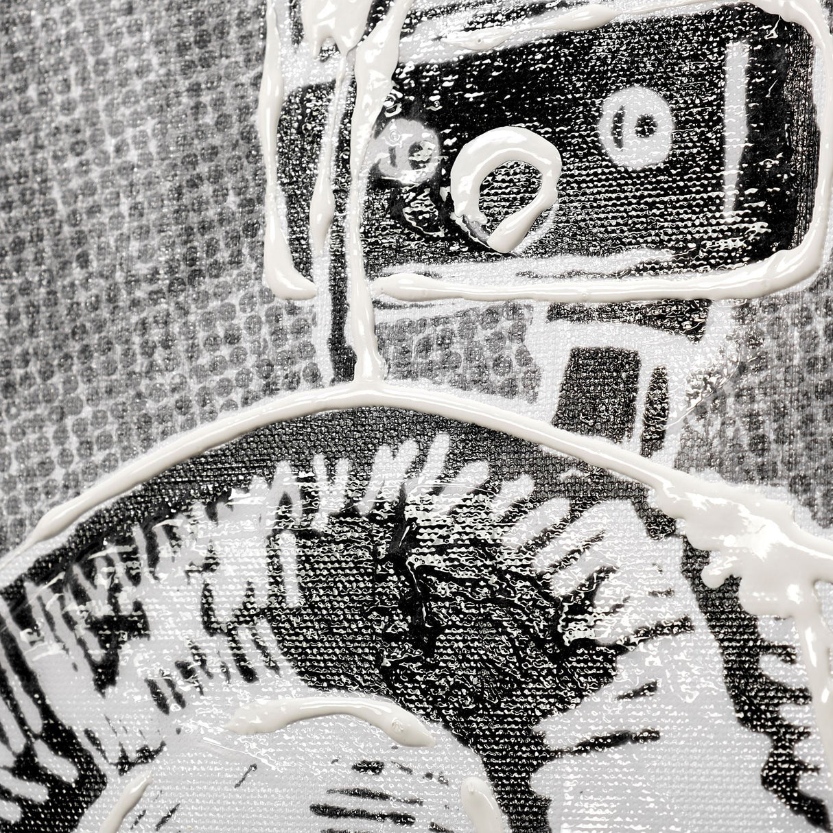 Retro Tone II by Alarm a Hand Embellished Textured Canvas by Mercana at Eve Furniture
