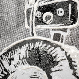 Retro Tone II by Alarm a Hand Embellished Textured Canvas by Mercana at Eve Furniture
