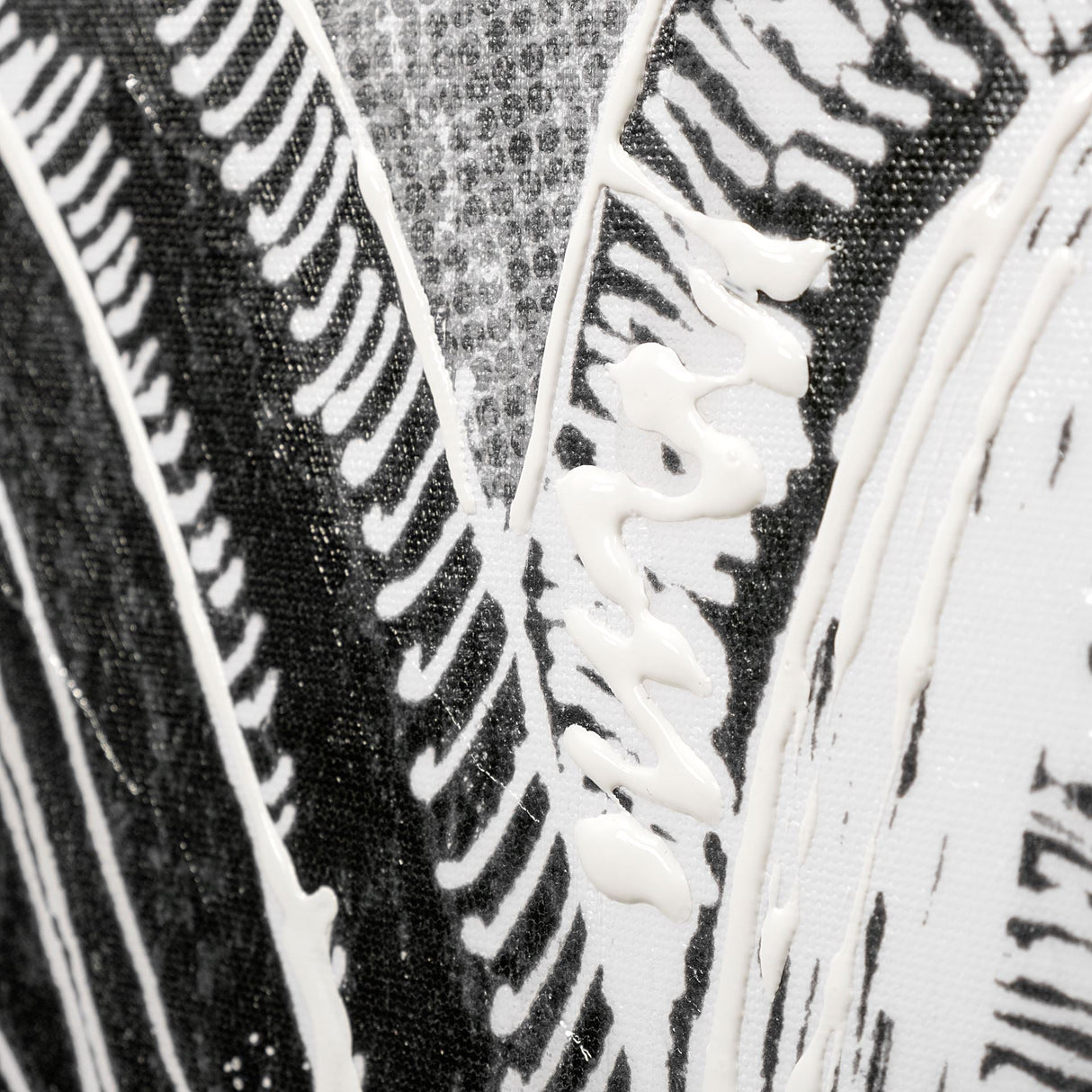 Retro Tone II by Alarm a Hand Embellished Textured Canvas by Mercana at Eve Furniture