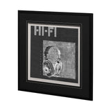 Retro Tone II by Alarm a Hand Embellished Textured Framed Art Print Matted under Glass by Mercana at Eve Furniture