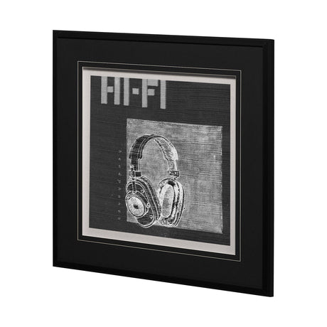 Retro Tone II by Alarm a Hand Embellished Textured Framed Art Print Matted under Glass by Mercana at Eve Furniture