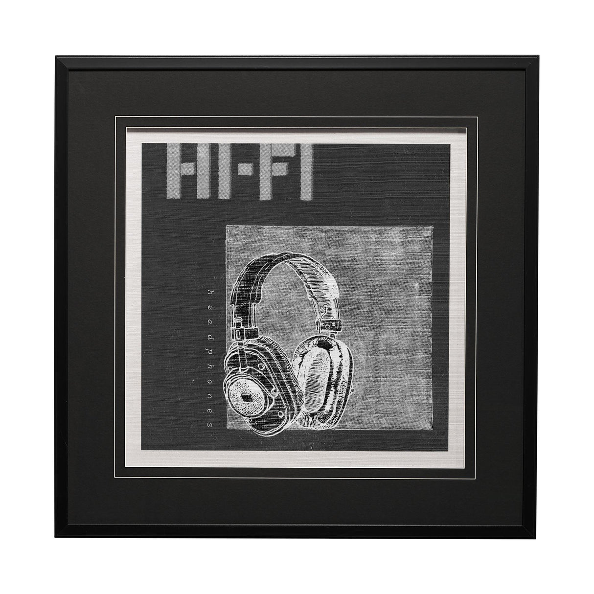 Retro Tone II by Alarm a Hand Embellished Textured Framed Art Print Matted under Glass by Mercana at Eve Furniture