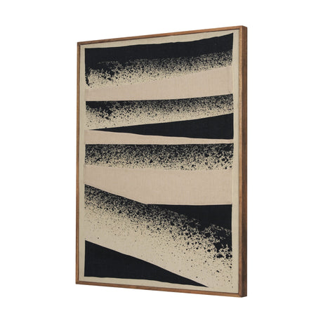 Revelin Large Fabric Collage Framed Linen Framed Wall Art by Mercana at Eve Furniture