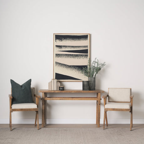 Revelin Large Fabric Collage Framed Linen Framed Wall Art by Mercana at Eve Furniture