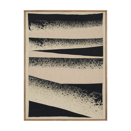 Revelin Large Fabric Collage Framed Linen Framed Wall Art by Mercana at Eve Furniture