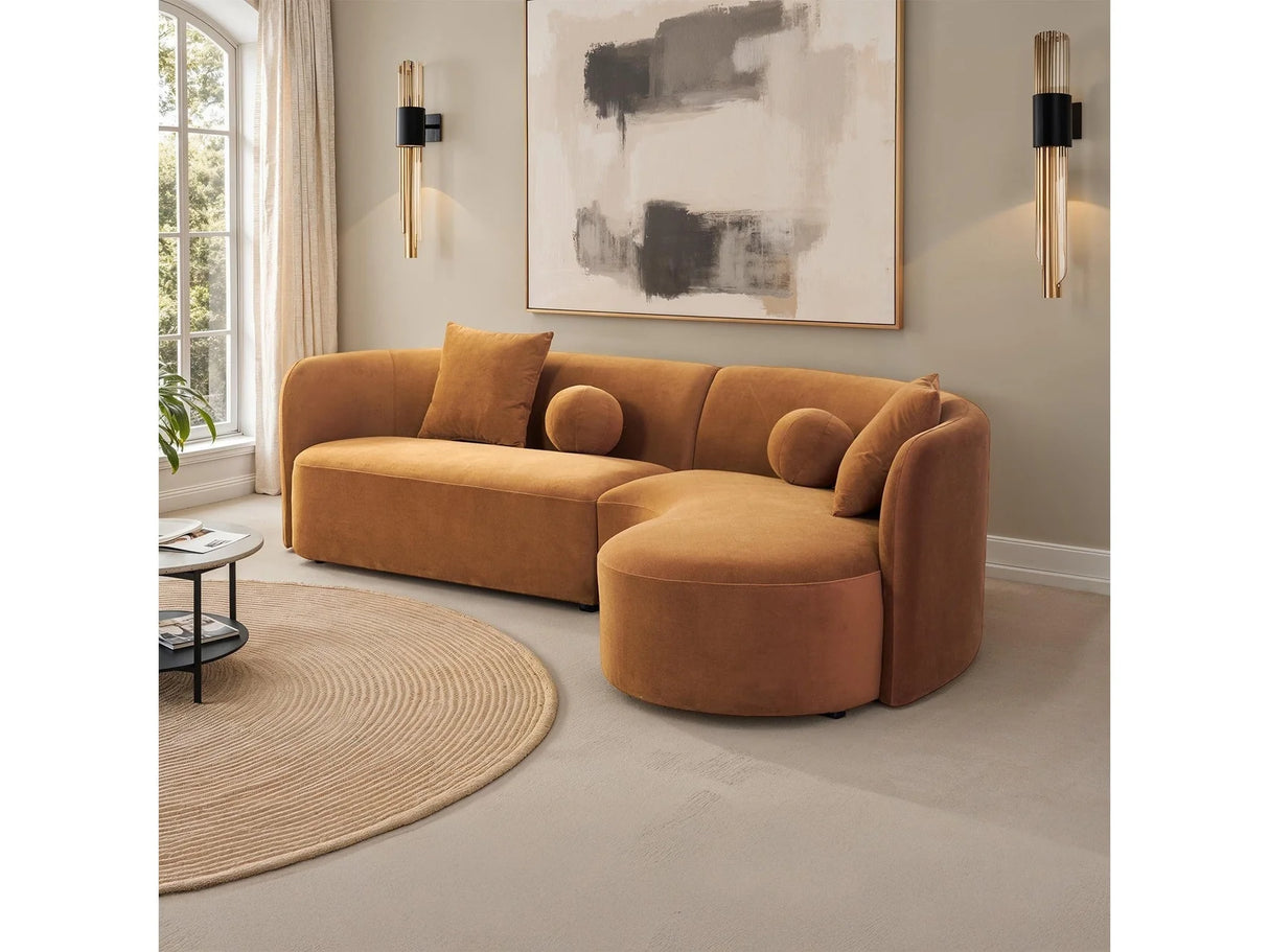 Revello Caramel Brown Sectional by Furniture of America at Eve Furniture