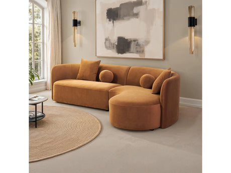 Revello Caramel Brown Sectional by Furniture of America at Eve Furniture