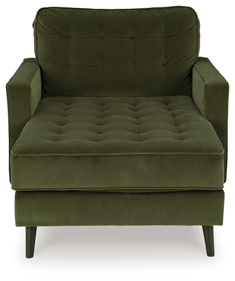 Reveon Lakes Olive Chaise by Ashley at Eve Furniture