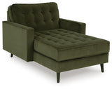 Reveon Lakes Olive Chaise by Ashley at Eve Furniture