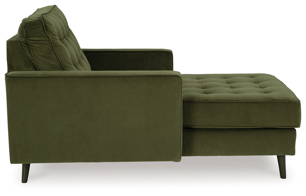 Reveon Lakes Olive Chaise by ASHLEY FURNITURE at Eve Furniture