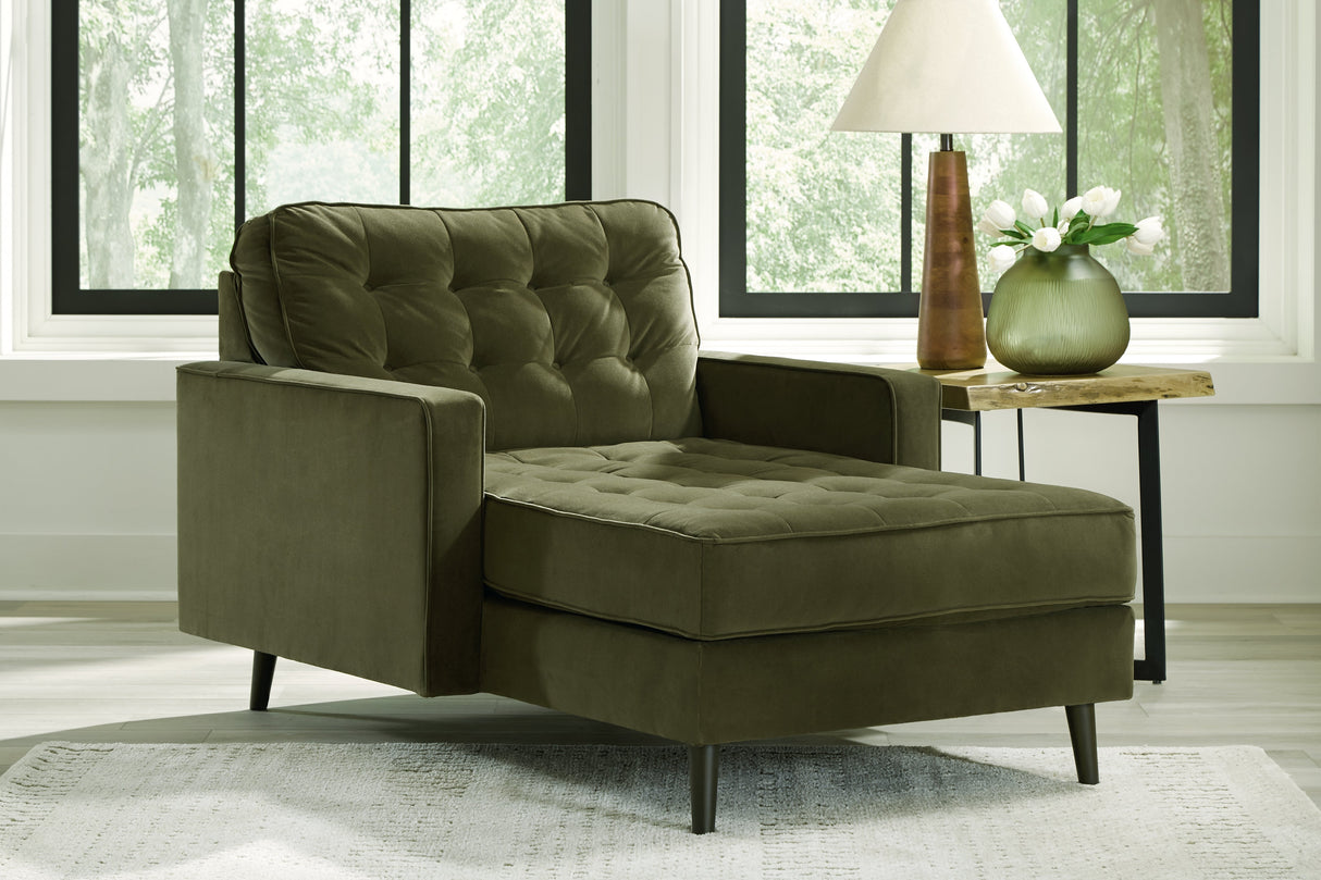Reveon Lakes Olive Chaise by ASHLEY FURNITURE at Eve Furniture