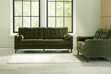 Reveon Lakes Olive Sofa and Loveseat by Ashley at Eve Furniture