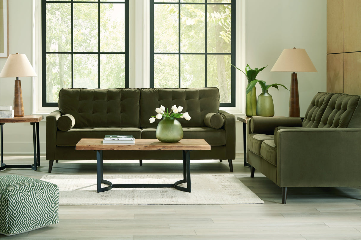 Reveon Lakes Olive Sofa and Loveseat by Ashley at Eve Furniture