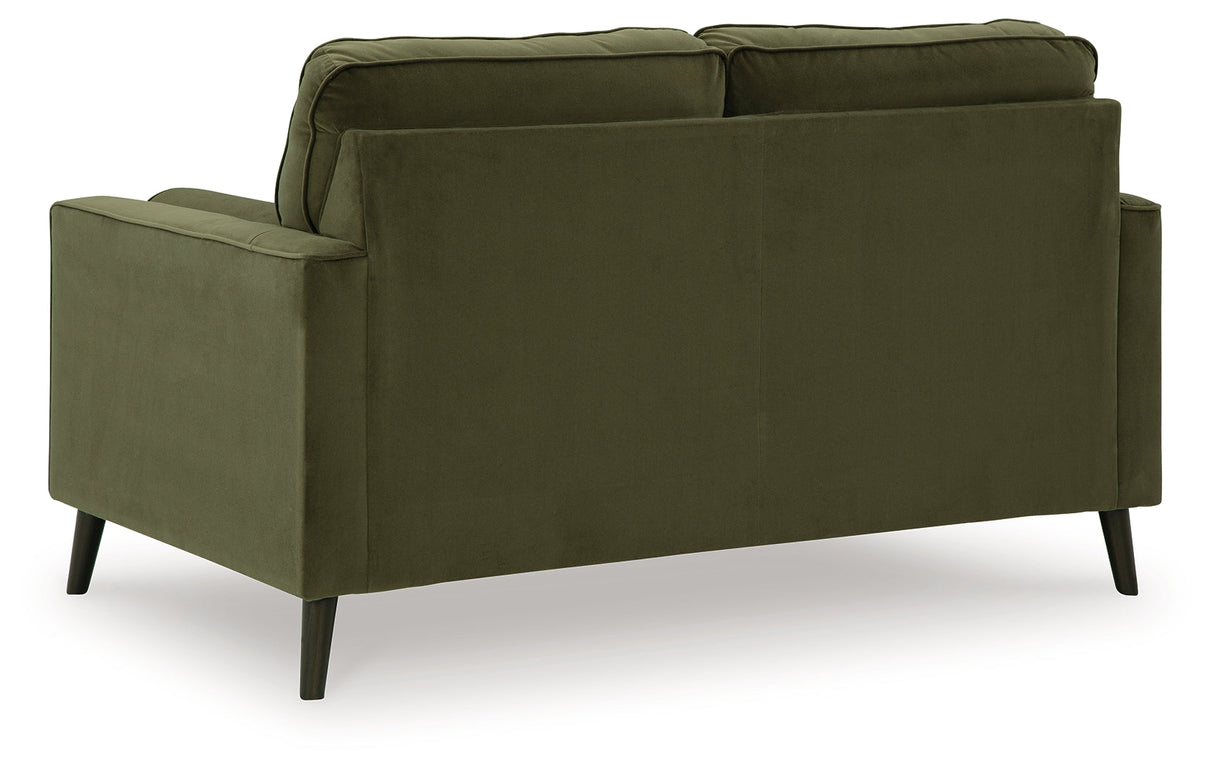 Reveon Lakes Olive Loveseat by Ashley at Eve Furniture