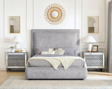 Reverie Pewter Queen Bed with Drawer by Crown Mark at Eve Furniture